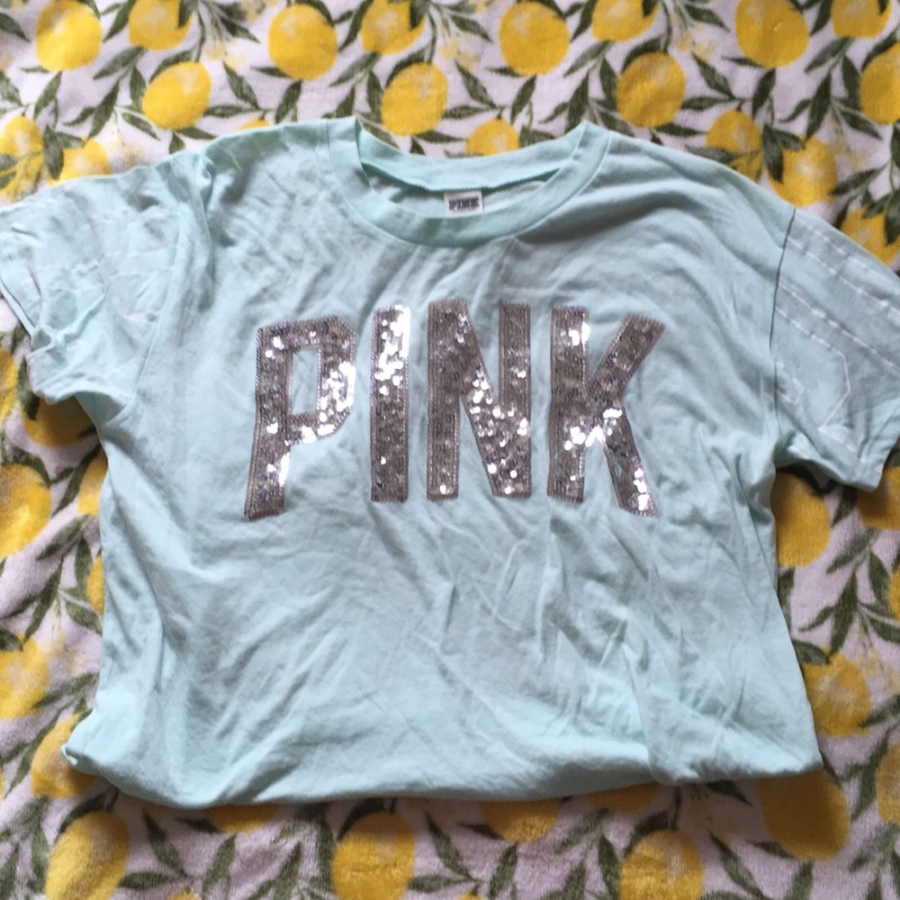 Seafoam green pink T-shirt